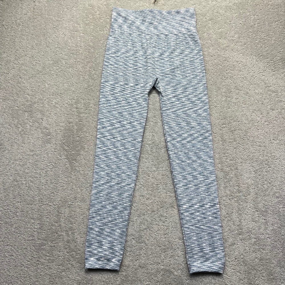 One 5 One Leggings Womens S/M?? Blue White High Waisted Seamless Workout Yoga